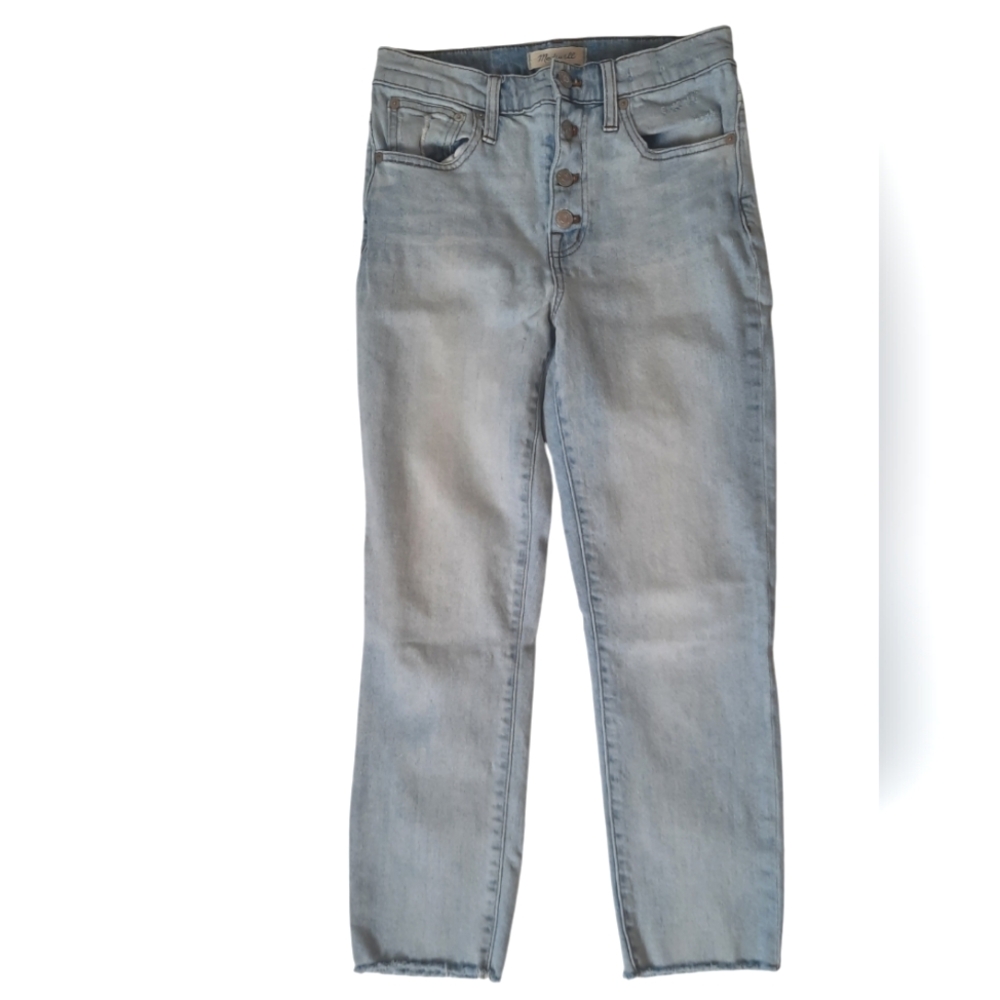 Madewell High Rise Crop Slim Boyfriend Jeans